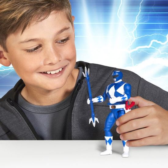 68041CO-Mighty Morphin Power Rangers Auto-Morphin Blue Ranger Figure
