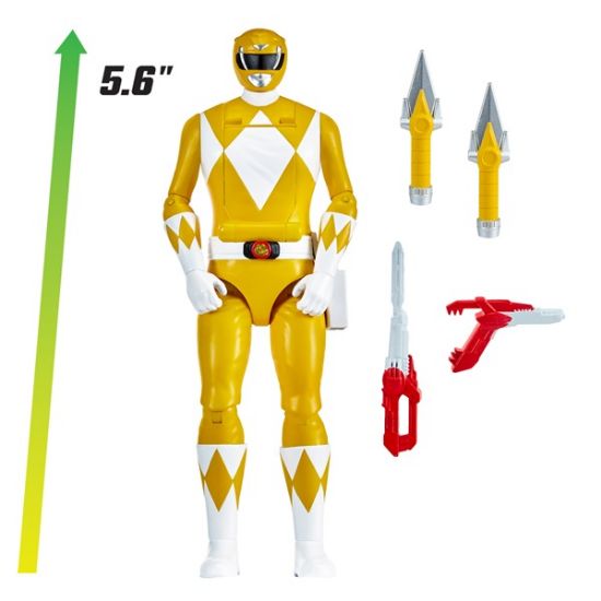 68042CO-Mighty Morphin Power Rangers Auto-Morphin Yellow Ranger Figure