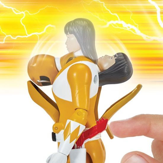 68042CO-Mighty Morphin Power Rangers Auto-Morphin Yellow Ranger Figure